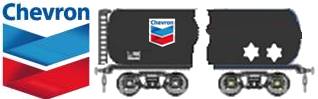 Chevron logo and tanker sketch