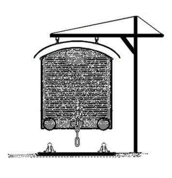 Sketch of a typical loading gauge used in goods yards