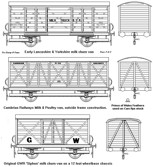 early slat-sided milk churn or siphon vans