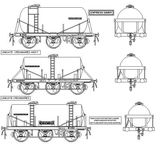 Post war milk tank liveries