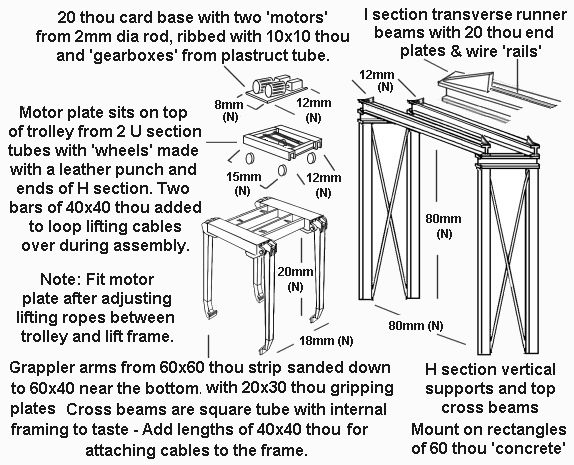 Sketch of a crane used for lifting Speedfreight containers